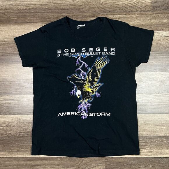 Bob Seger & The Silver Bullet Band 1986 Tour Tee Womens Shirt Sz Medium REPRINT - Picture 1 of 10